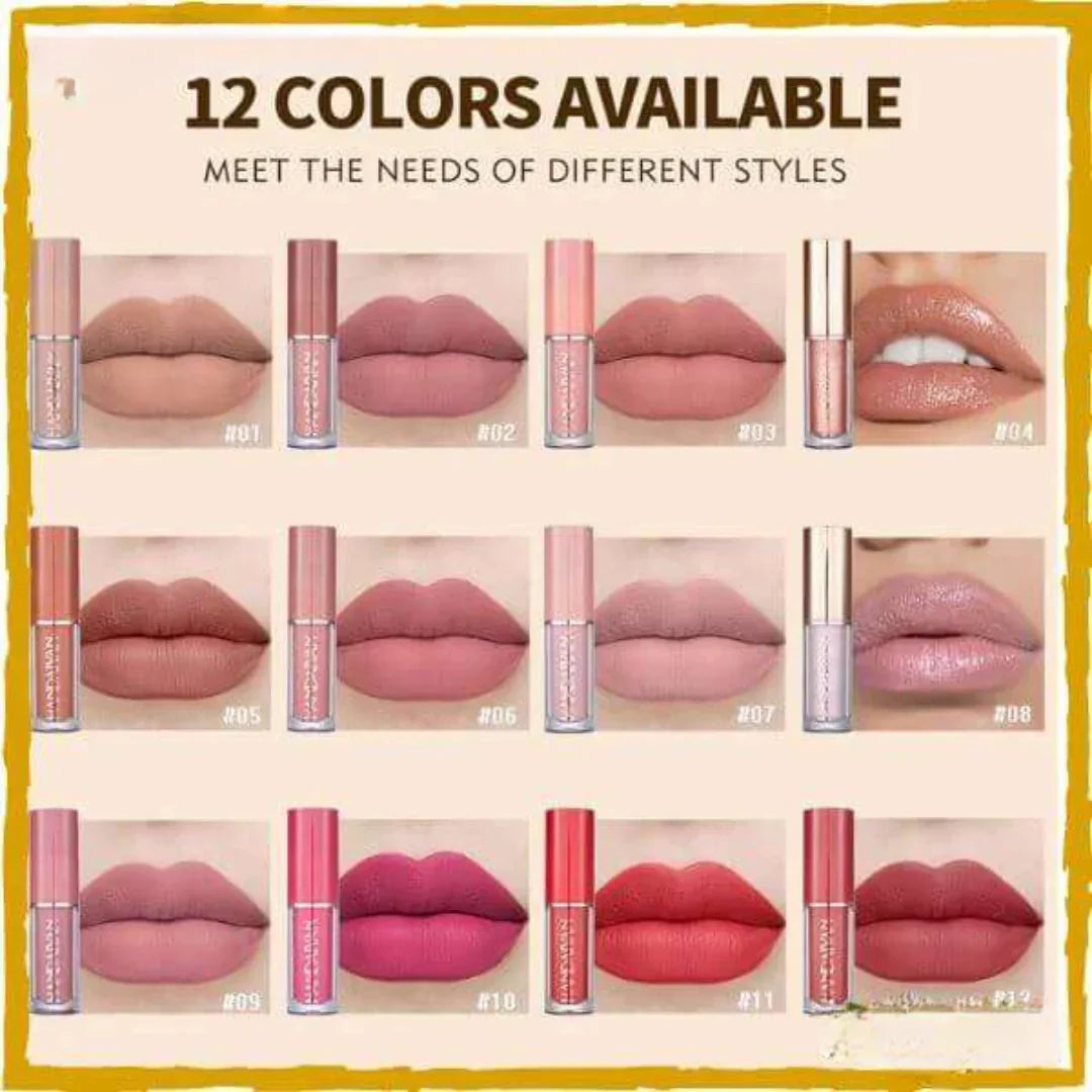 12 Colors Mocallure Matte Liquid Lipstick Set