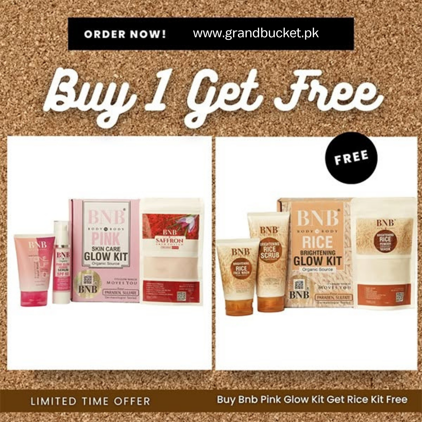 BUY BNB PINK GLOW KIT GET RICE KIT FREE